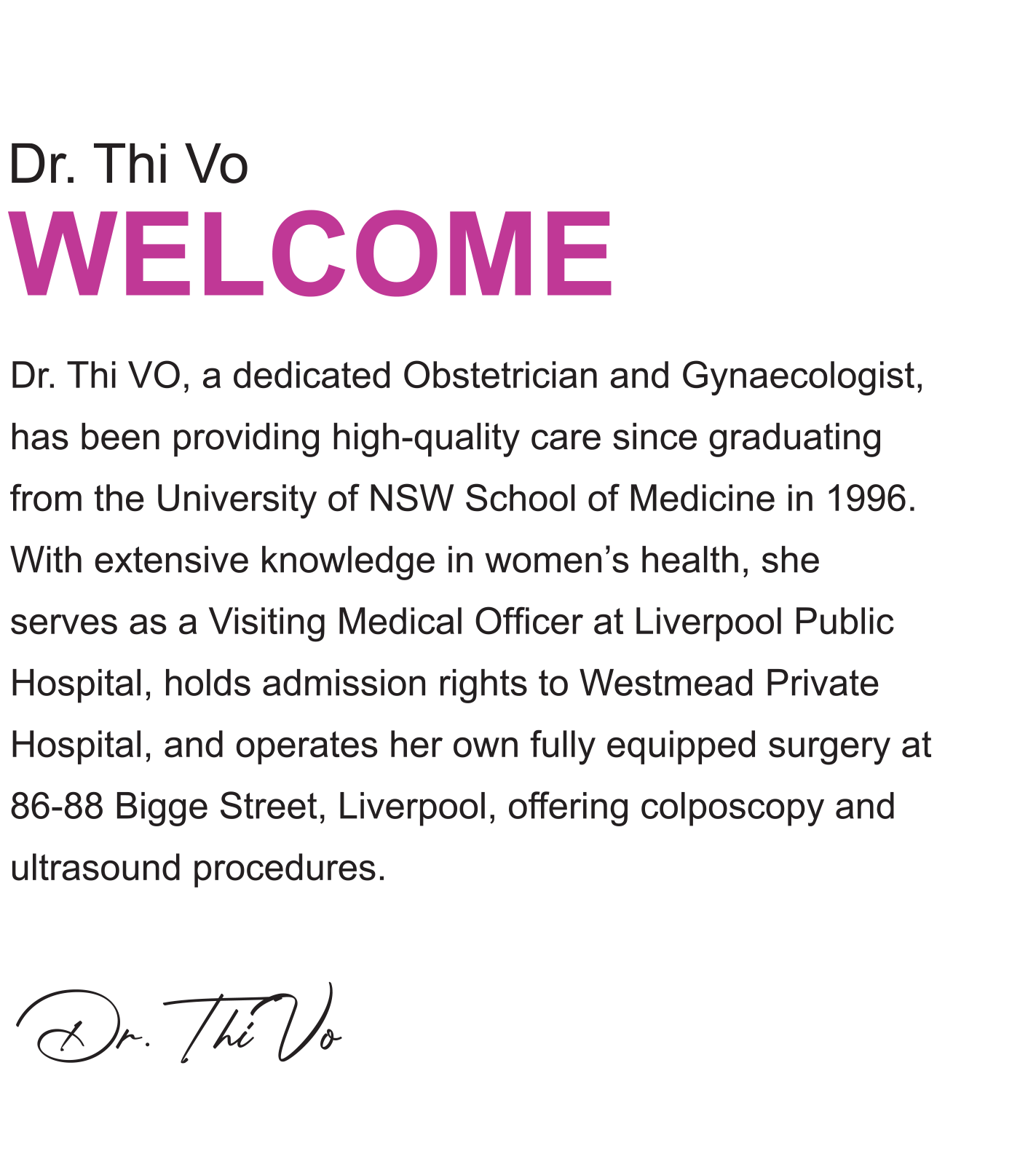  Dr Thi Vo welcome message